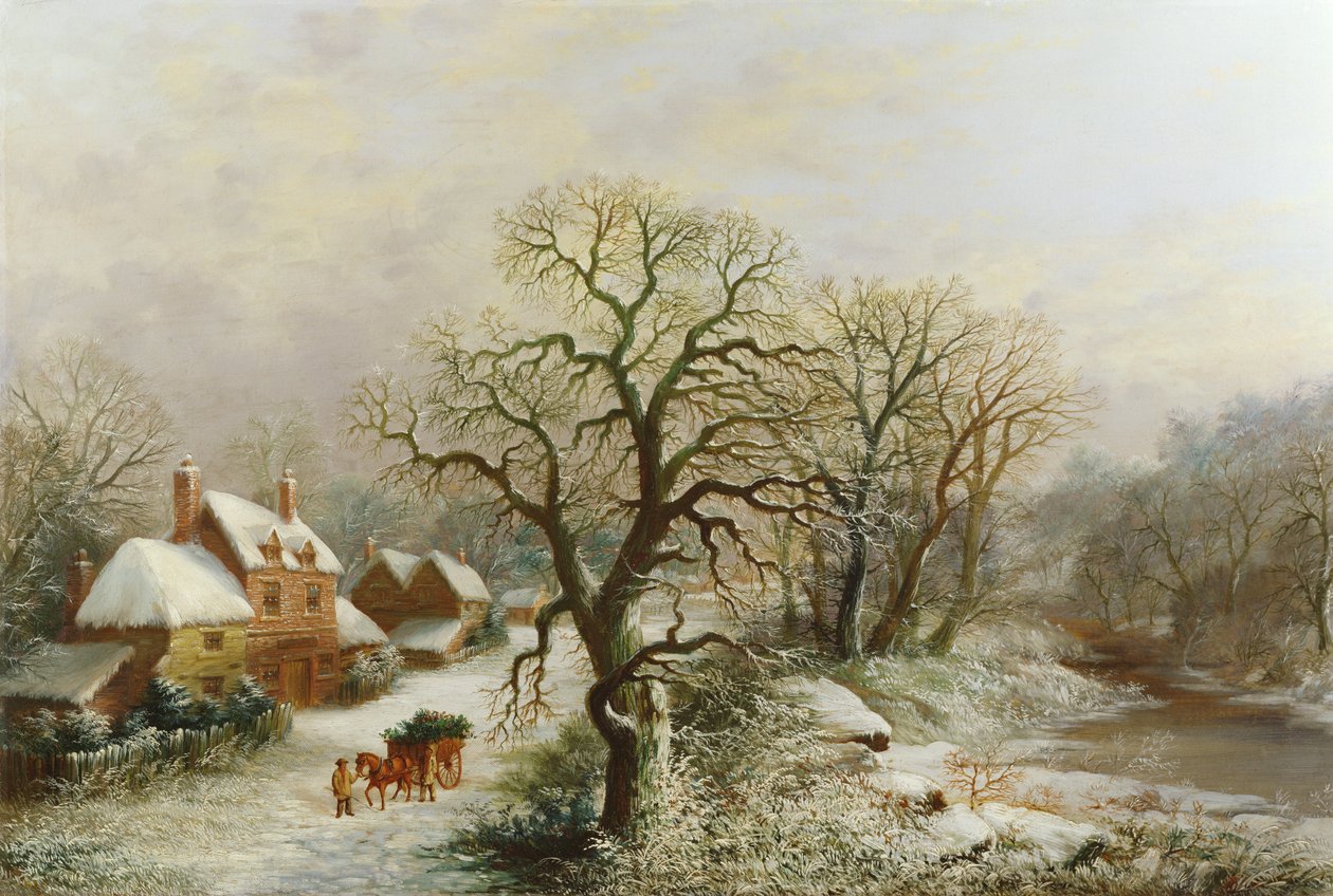 A Holly Cart, 19. század alkotó: William Oliver Stone