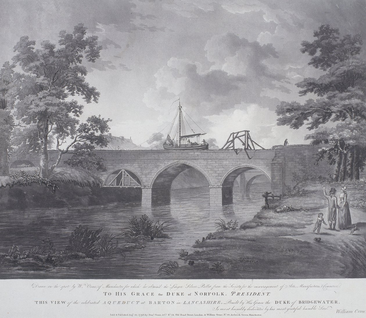 A vízvezeték Bartonban, Manchester közelében, 1793 alkotó: William Orme