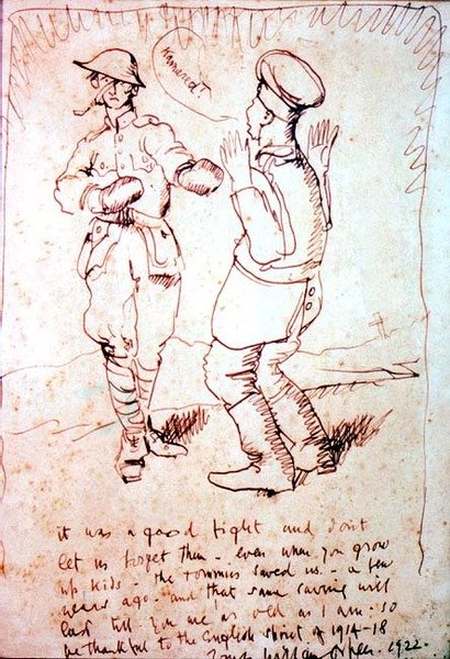 "Jó küzdelem volt... (rajz) alkotó: William Orpen