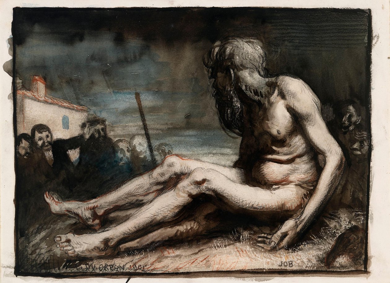 Jób a trágyadombon alkotó: William Orpen
