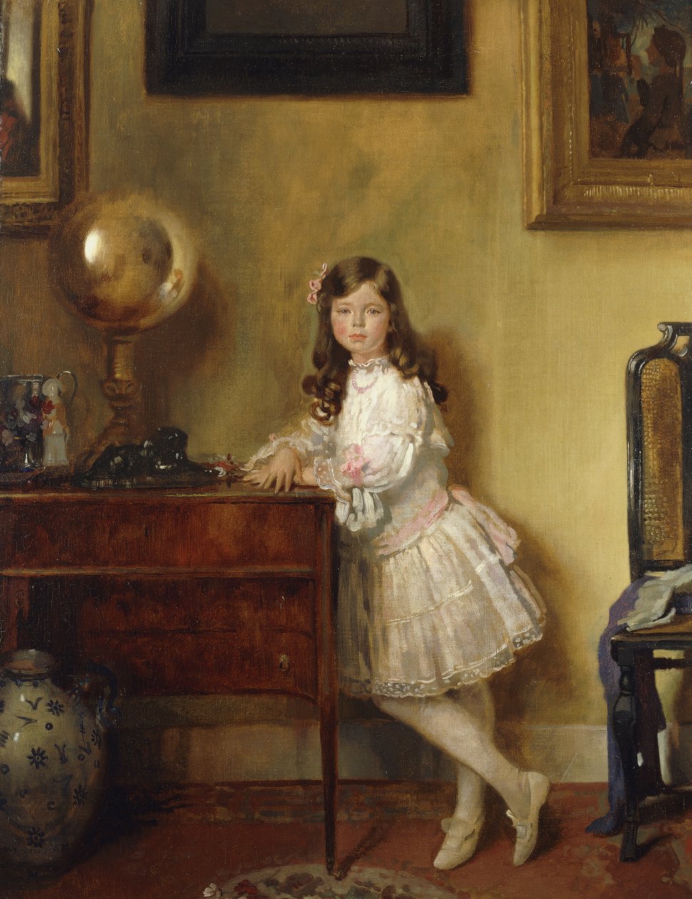 Miss Annie Harmsworth egy belső térben, 1907 alkotó: William Orpen