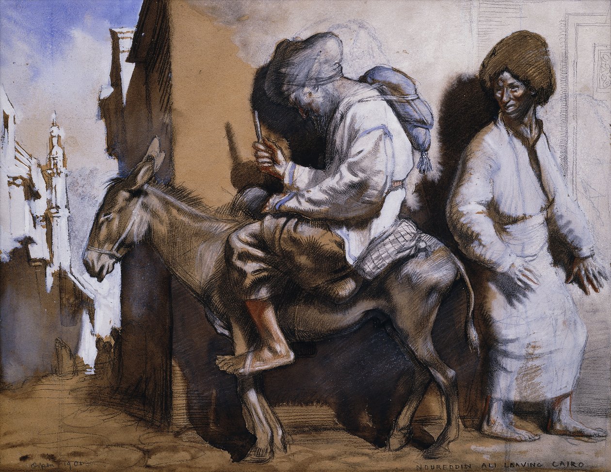 Noreddin Ali elhagyja Kairót, alkotó: William Orpen