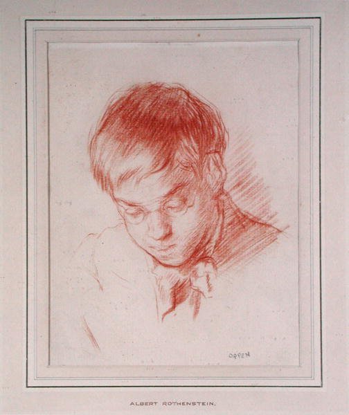 Albert Rothenstein (Rutherstone) portréja (1881-1953) 1899 (piros ceruza papíron) alkotó: William Orpen
