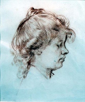 Ida Nettleship, Augustus John feleségének portréja (vörös kréta) alkotó: William Orpen