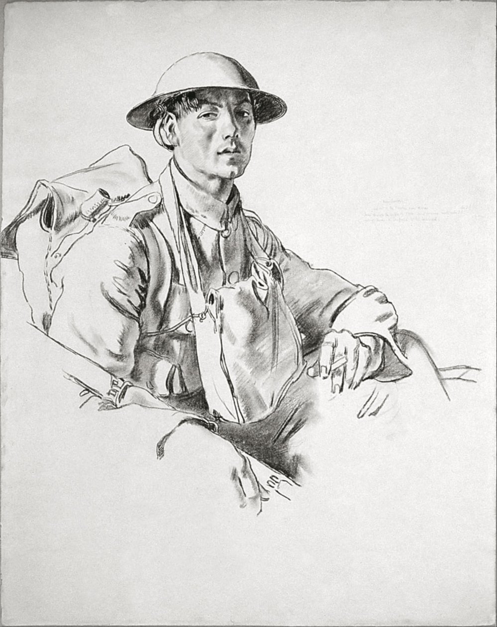 Manchesterek, Arras. – Épp az Arras melletti árkokból. Érintetlenül éltem át Ypres és Somme csatáit. Hazamegy Sheffieldbe, hogy férjhez menjen. alkotó: William Orpen