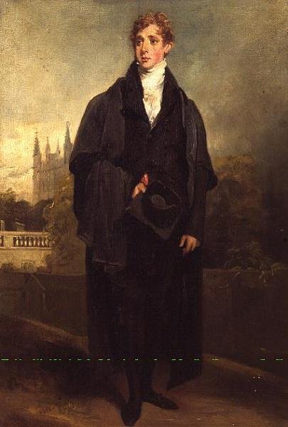 Henry Townley (1769-1825) akadémiai ruhában álló portréja, Merton College, Oxford, valószínűleg a háttérben alkotó: William Owen
