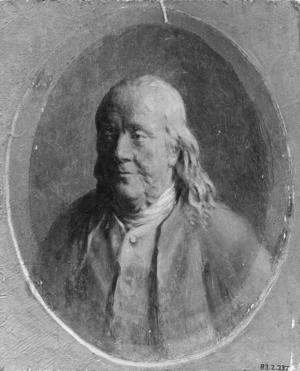 Benjamin Franklin portréja, kb. 1870-80 . alkotó: William P. Babcock