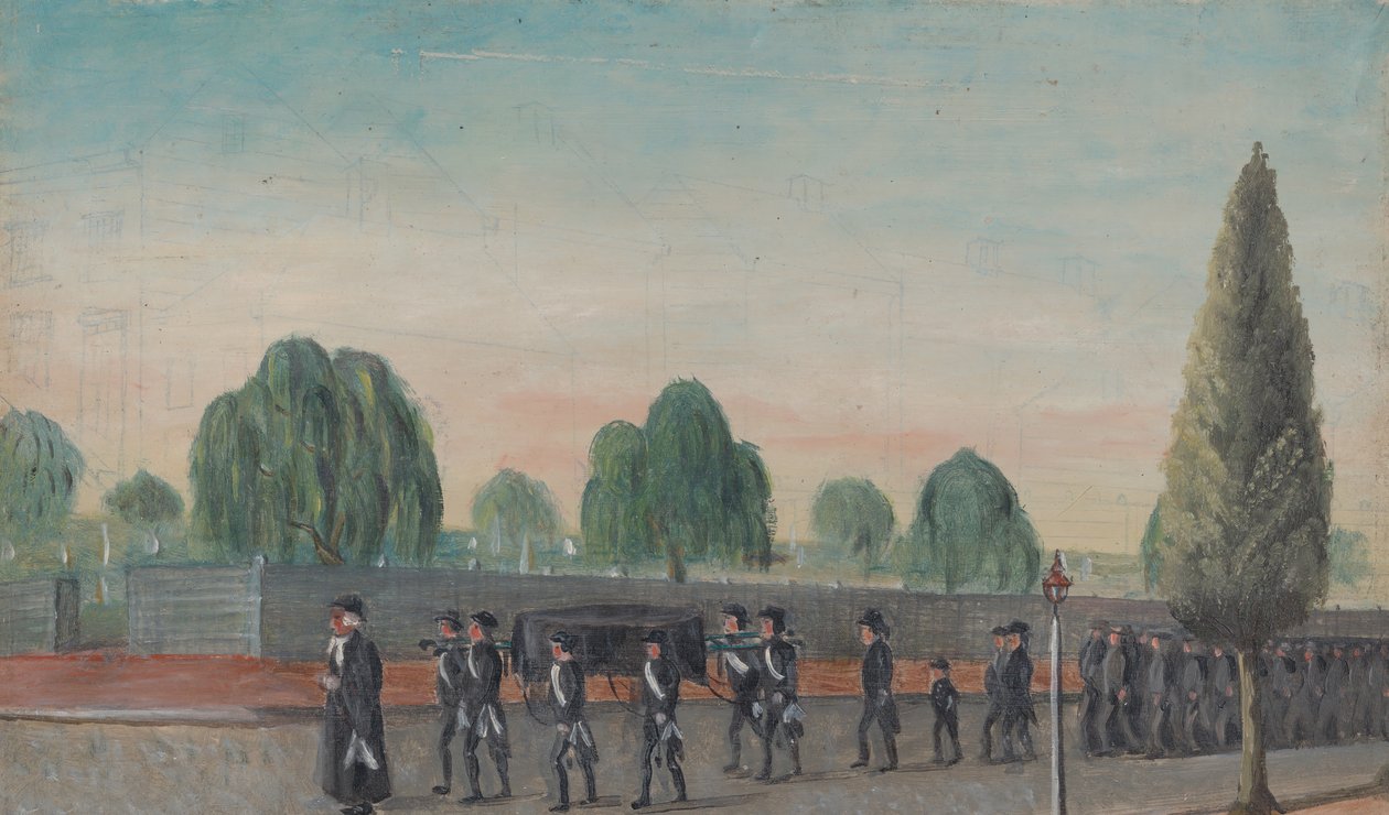 Felnőtt temetési menet, 1870-es évek. alkotó: William P. Chappel