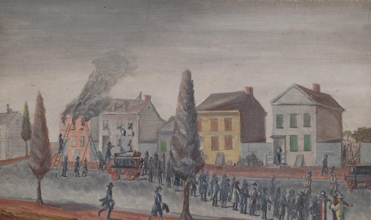 Tűz elleni küzdelem, 1870-es évek. alkotó: William P. Chappel