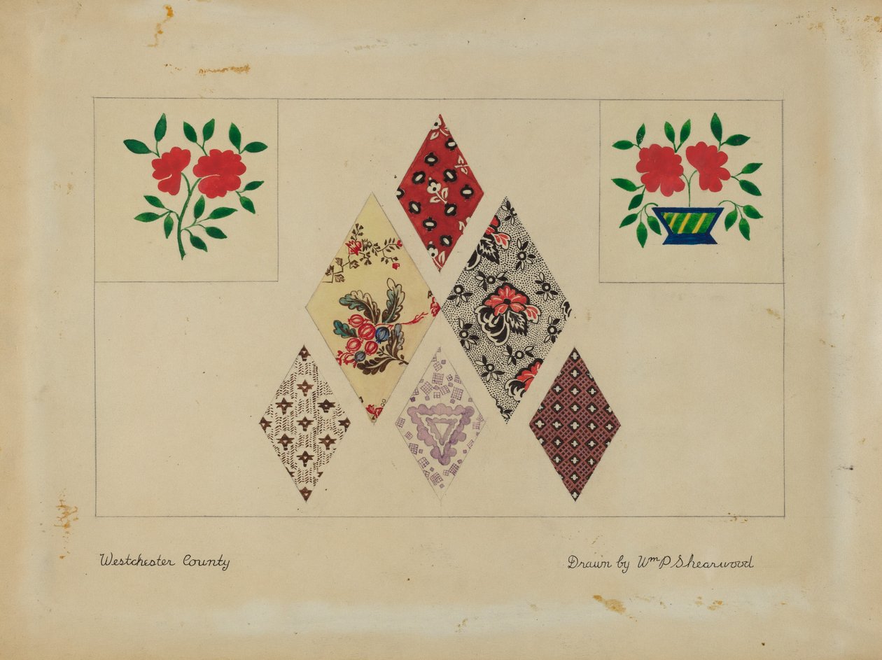 Nyomtatott paplanminták alkotó: William P. Shearwood