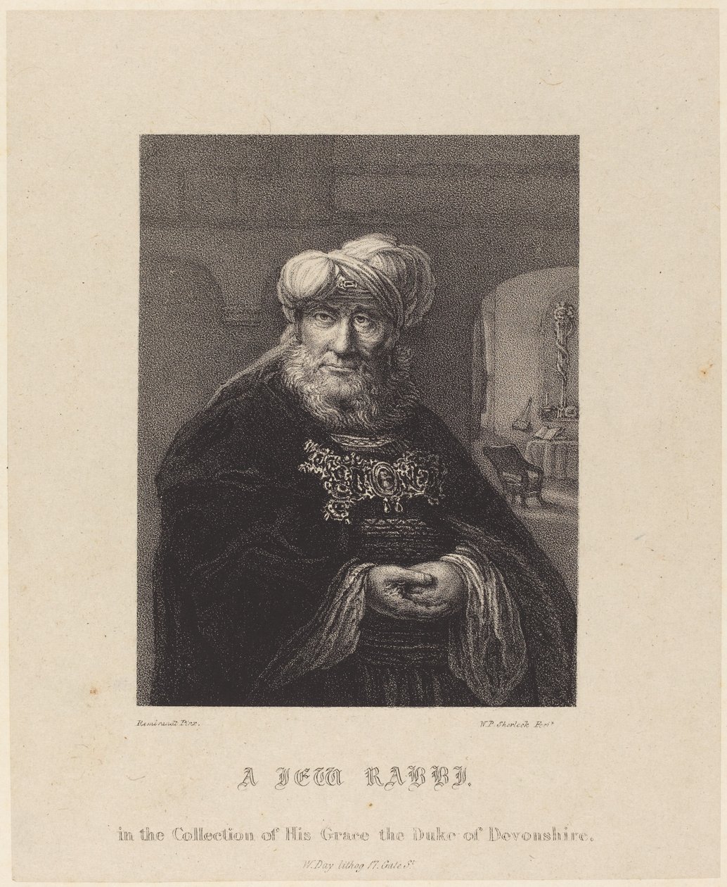 Zsidó rabbi alkotó: William P. Sherlock after Rembrandt van Rijn