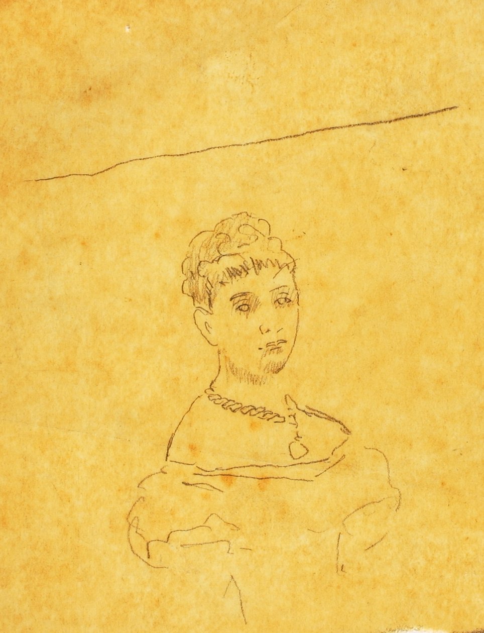 Hölgy estélyi ruhában a Milói Vénusz figurájával alkotó: William Page
