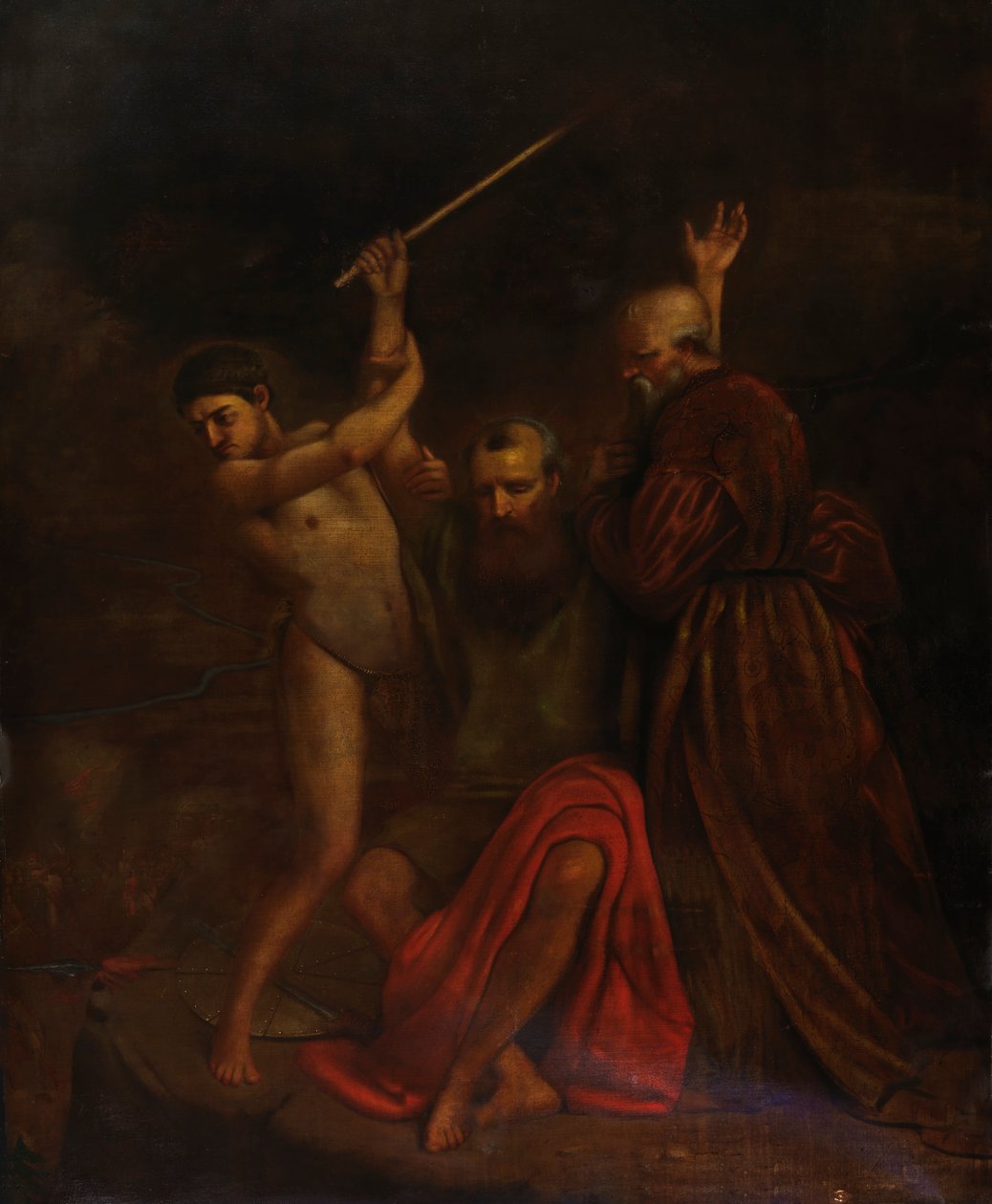 Mózes, Áron és Húr a Hóreb-hegyen, 1857. alkotó: William Page