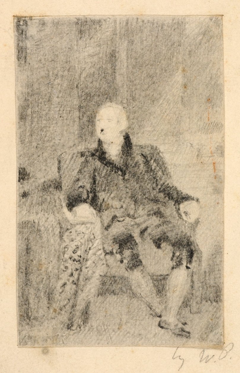 Ülő férfi tizennyolcadik századi ruhában alkotó: William Page