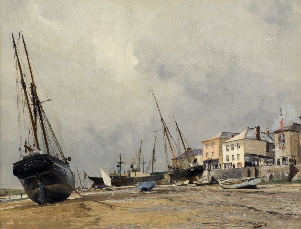 A „Két nővér” és a „Francis Beddoe” (olaj a fedélzeten) alkotó: William Page Atkinson Wells