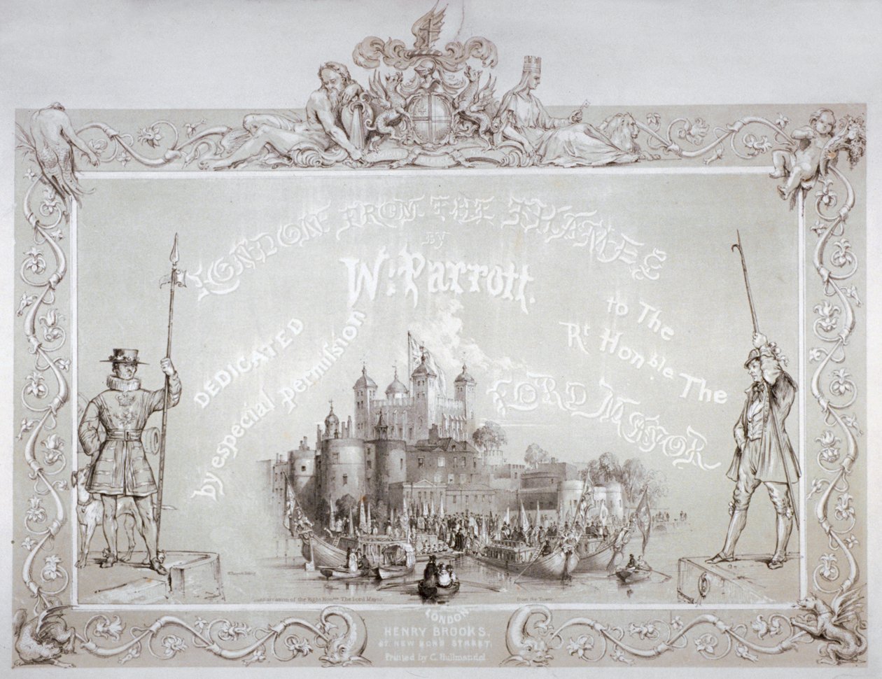 Thomas Johnson lord polgármester és kísérete a londoni Towerből indulva, 1840 alkotó: William Parrott
