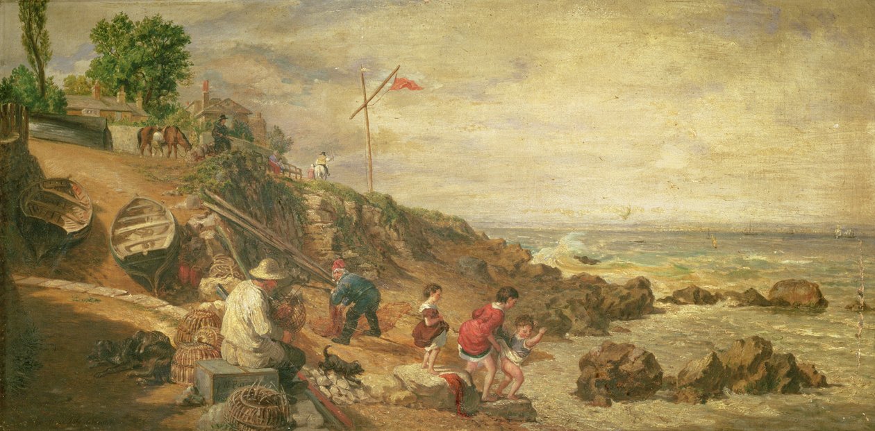 Tengerre néző kilátás, Wight-sziget, 1865 alkotó: William Parrott