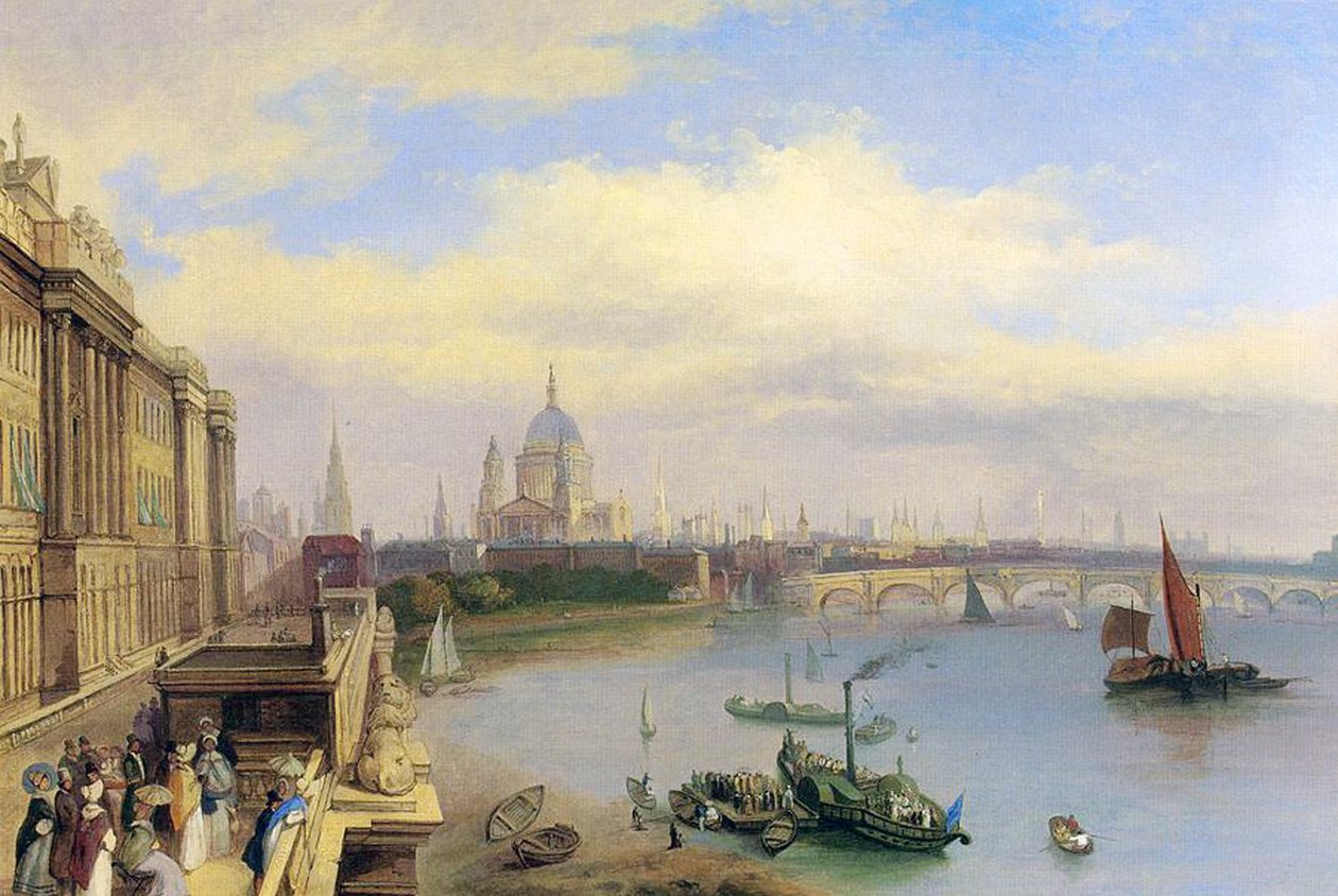 A Temze és a Szent Pál-székesegyház a Somerset House-ból alkotó: William Parrott