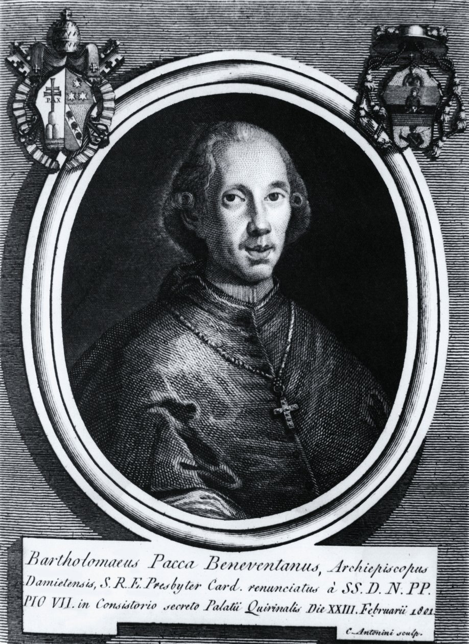 Bartolomeo Pacca (1756-1844) olasz bíboros portréja, metszet alkotó: Nicolas Toussaint Charlet
