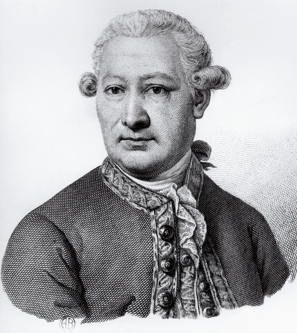 Giovanni Alessandro Brambilla (1728-1800), Carpiano báró olasz anatómus, patológus és orvos portréja, metszet alkotó: Nicolas Toussaint Charlet