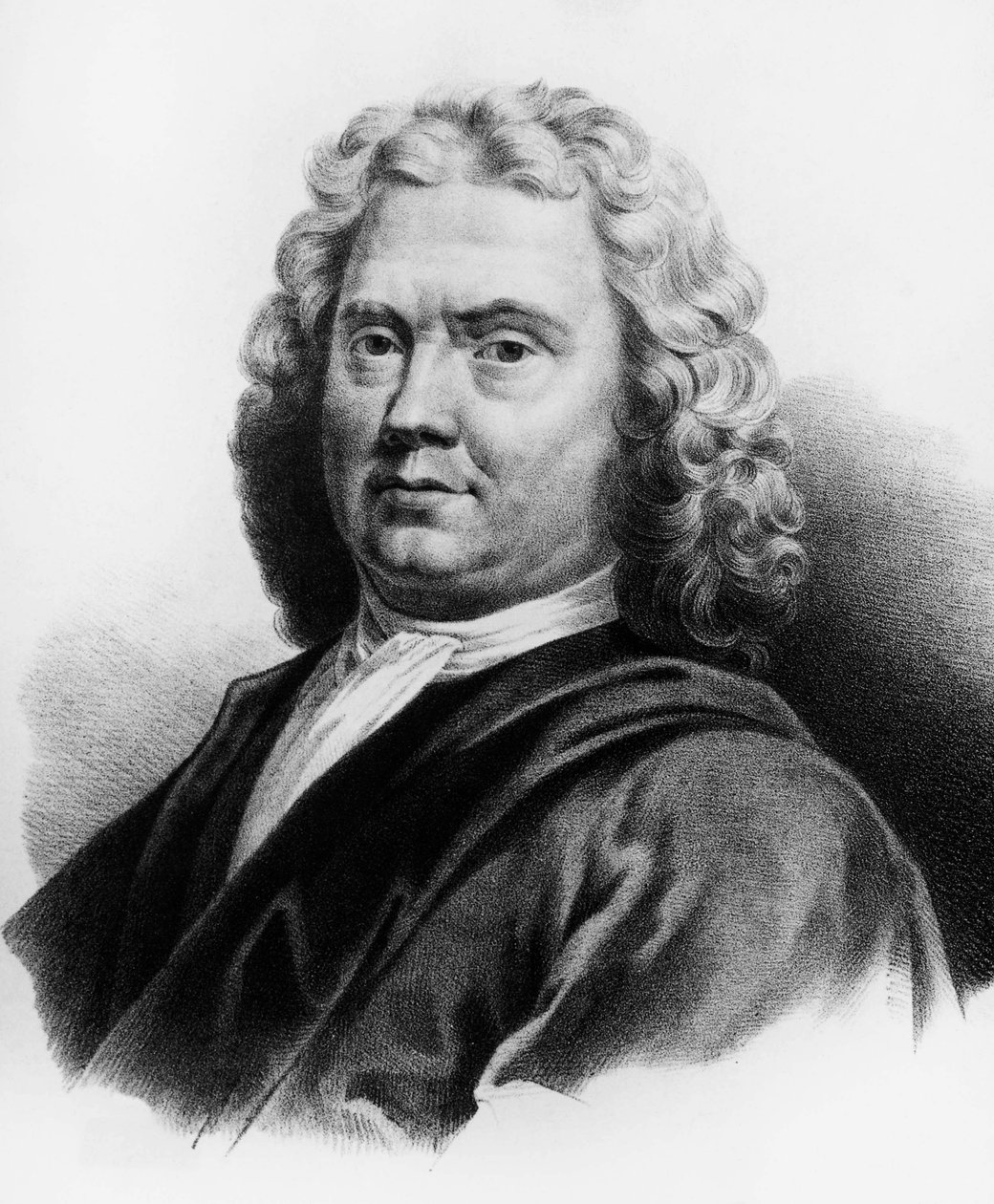 Herman Boerhaave (1668-1738) holland orvos, vegyész és botanikus portréja, metszet alkotó: Nicolas Toussaint Charlet