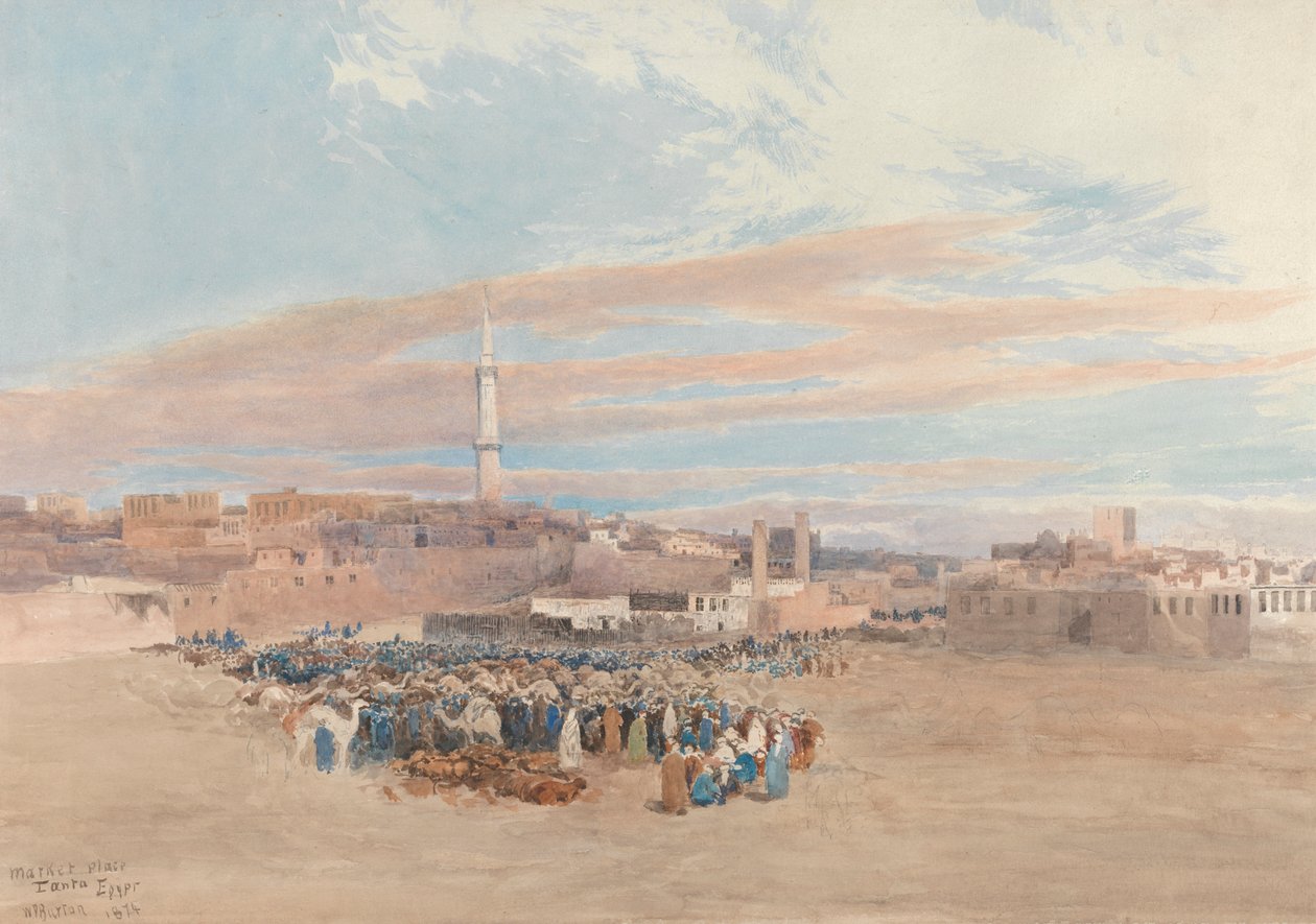 A piactér, Tanta, Egyiptom alkotó: William Paton Burton