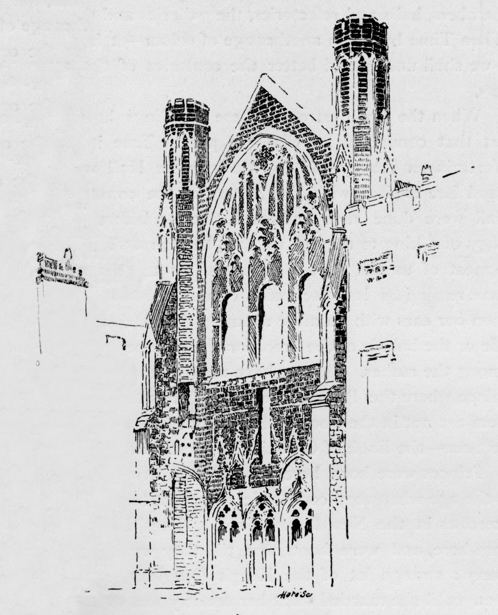A Szent István-kápolna keleti frontja az 1834-es tűzvész után, c1897 alkotó: William Patten