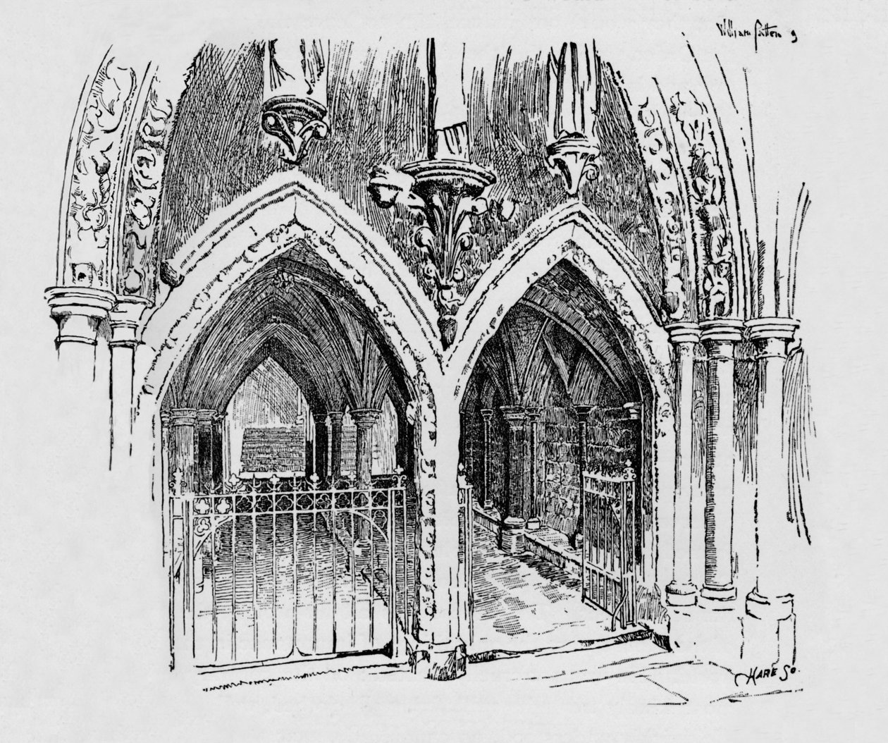 Káptalanház bejárata, 1897 alkotó: William Patten