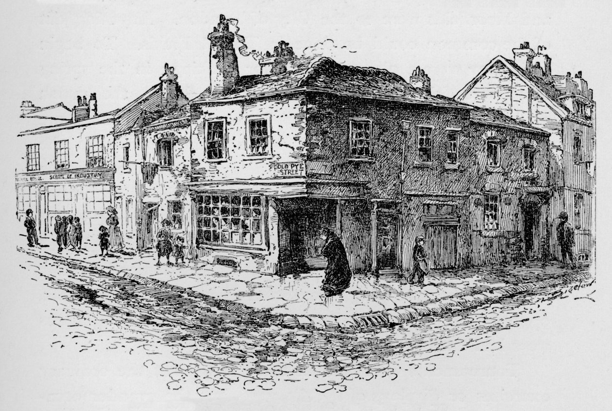 Old Pye Street and the Ragged School, 1897 alkotó: William Patten