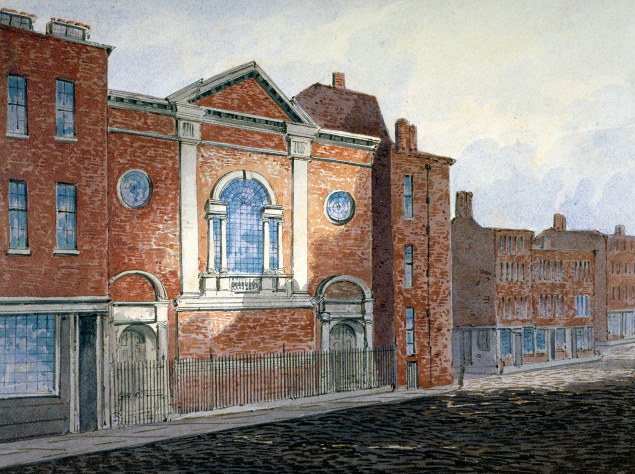 Szent Alfege templom, London Wall, London, 1814 alkotó: William Pearson