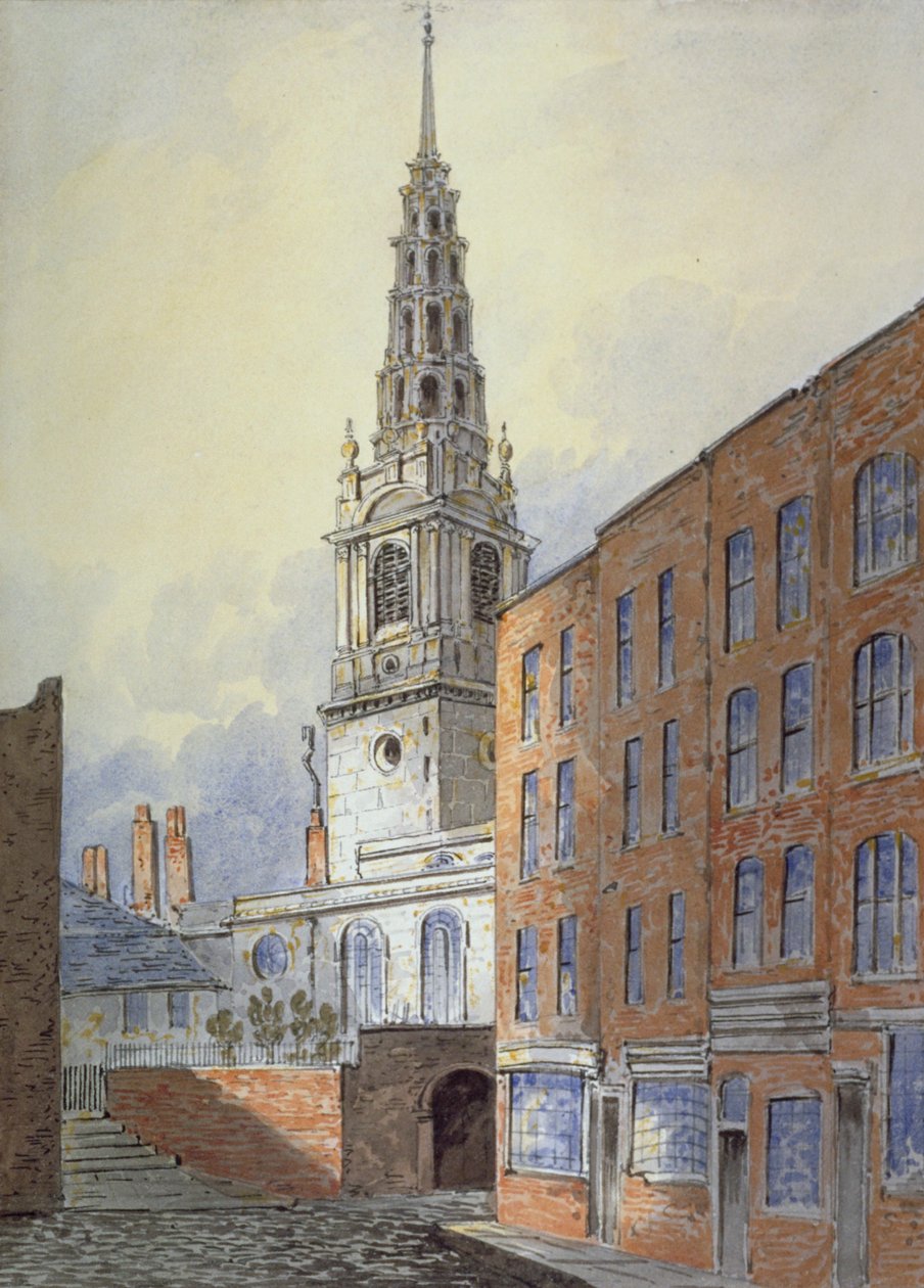 St Bride-templom, Fleet Street, London City, 1815 alkotó: William Pearson