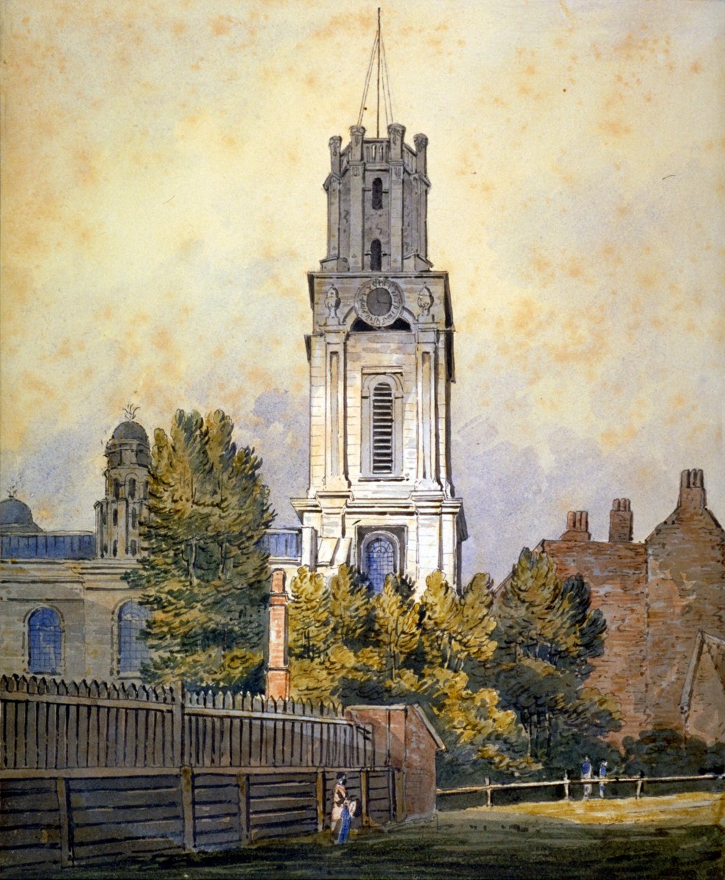 Szent György-templom keleten, Stepney, London, 1815 alkotó: William Pearson