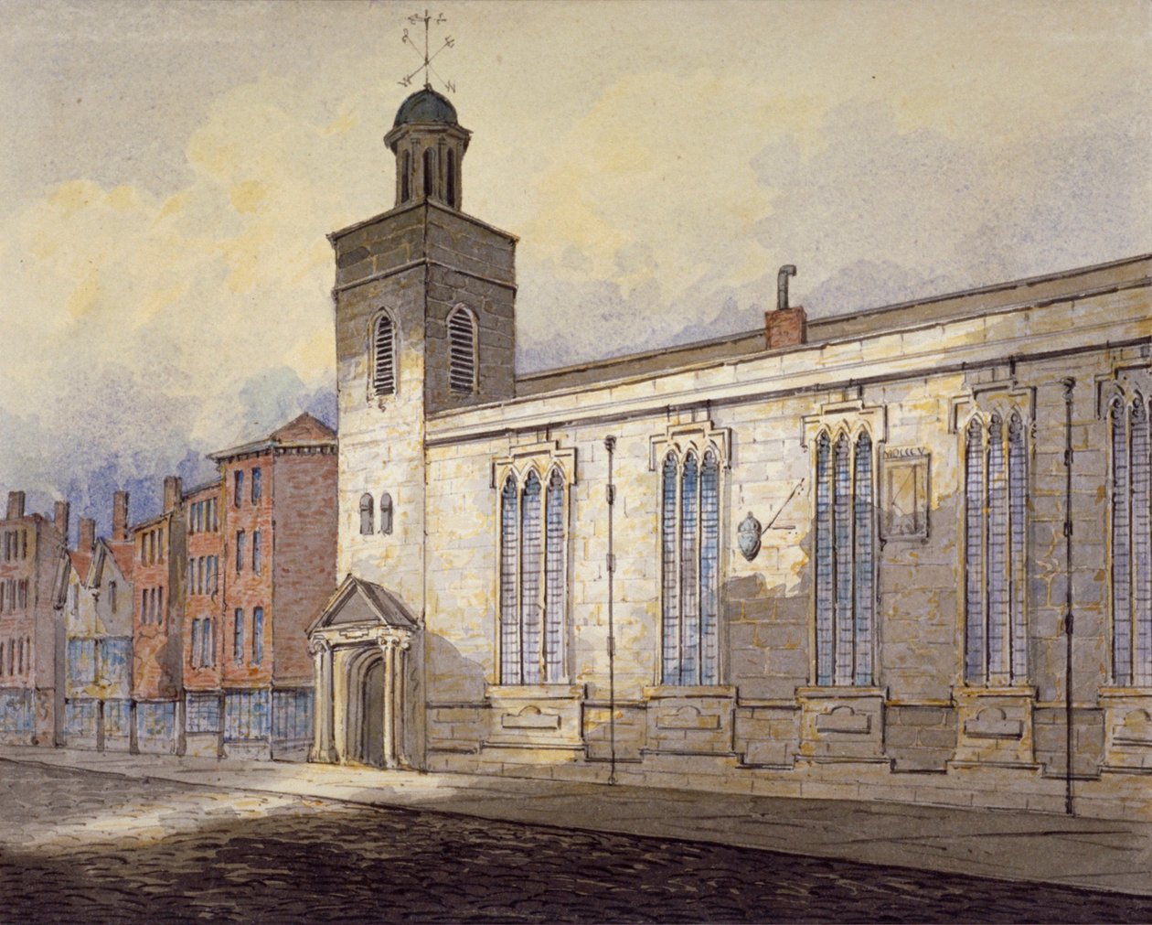 Kilátás St Katherine Cree napórájára, City of London, 1815. alkotó: William Pearson