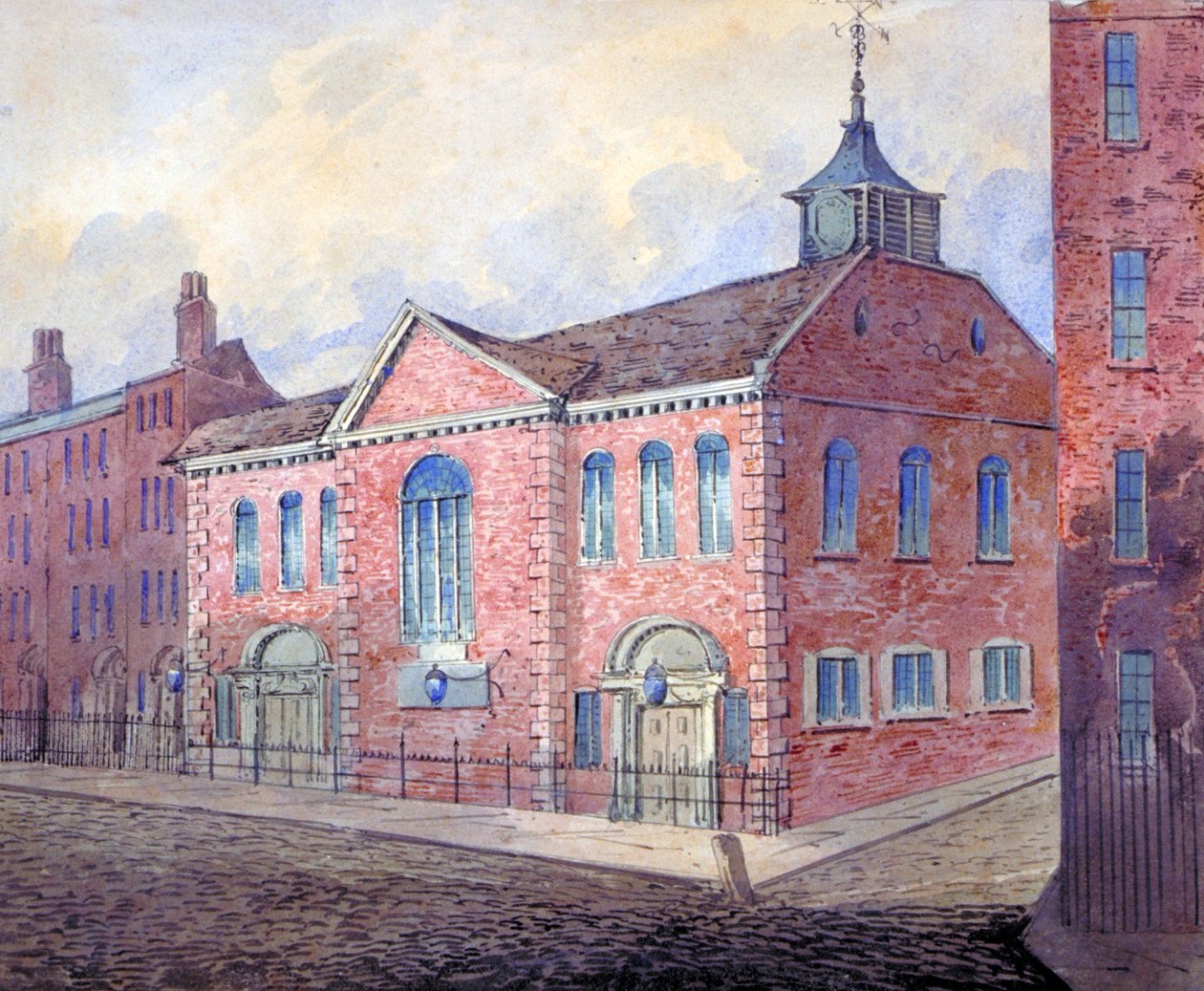 Kilátás a Szent György vértanú templomra, Queen Square, Holborn, London, c1815 alkotó: William Pearson