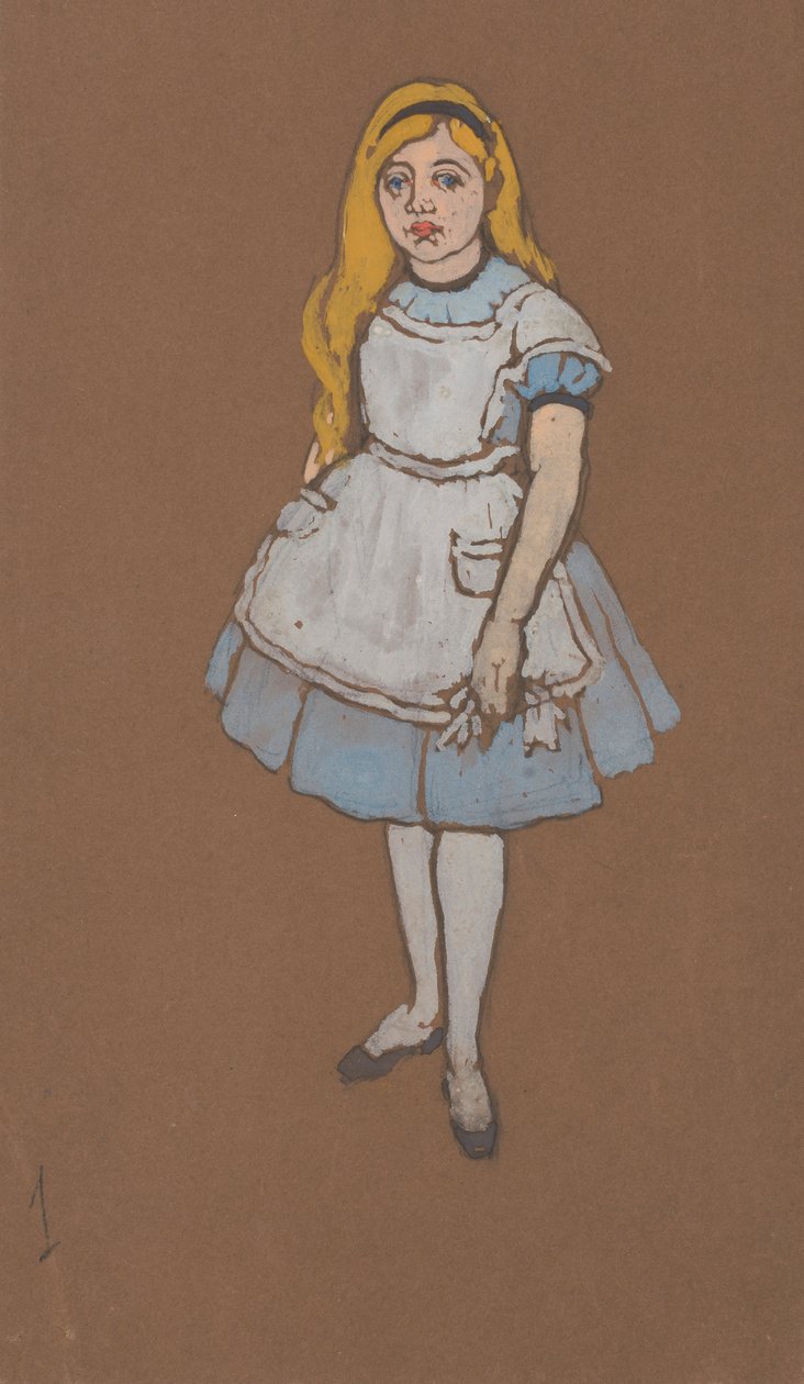 Alice jelmezterve az Alice-in-Wonderland számára, 1915, 1915. alkotó: William Penhallow Henderson