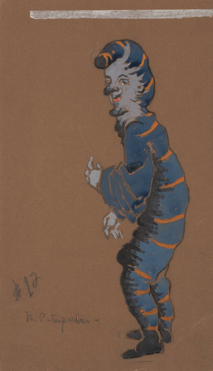 Hernyó (jelmezterv az Alice Csodaországban című filmhez, 1915) alkotó: William Penhallow Henderson