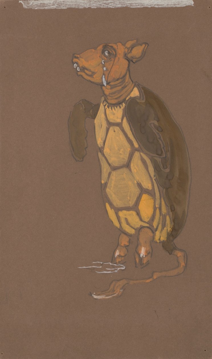 Mock Turtle (jelmezterv az Alice Csodaországban című filmhez, 1915) alkotó: William Penhallow Henderson