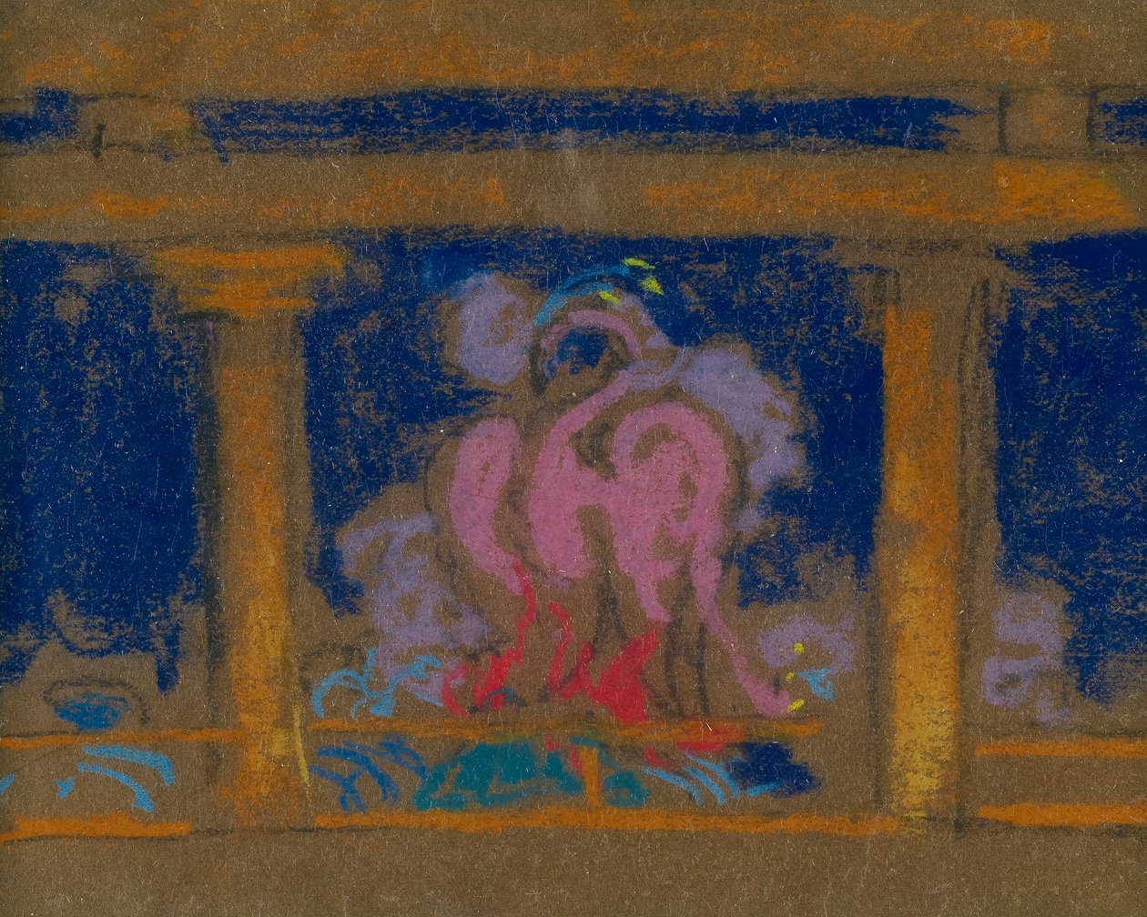 Tanulmány a Mennyország lánya jelenetéhez, Santa Fe, 1915 alkotó: William Penhallow Henderson