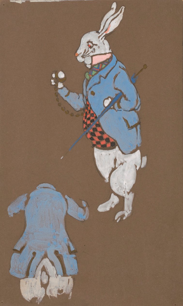 Fehér nyúl (jelmezterv az Alice Csodaországban című filmhez, 1915) alkotó: William Penhallow Henderson