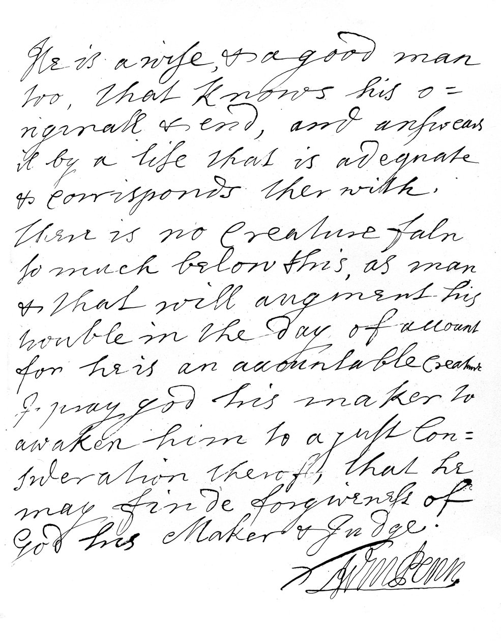 A pennsylvaniai William Penn levele a 17. század végétől – a 18. század elején, 1840. alkotó: William Penn