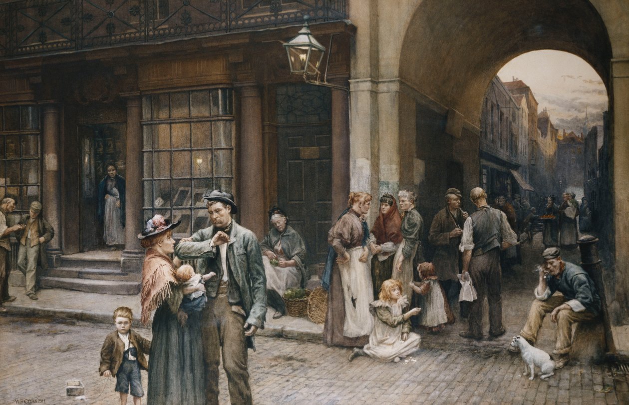 Szombat este, 1898 alkotó: William Permeanus Cornish