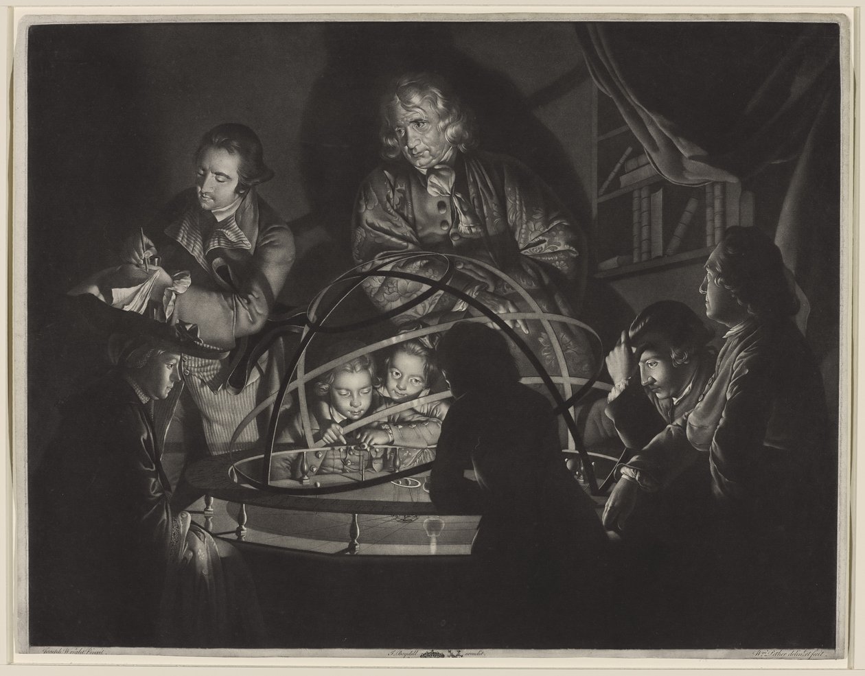 Egy filozófus előadást tart az Orreryben, Joseph Wright Derby után (1734-97) alkotó: William Pether