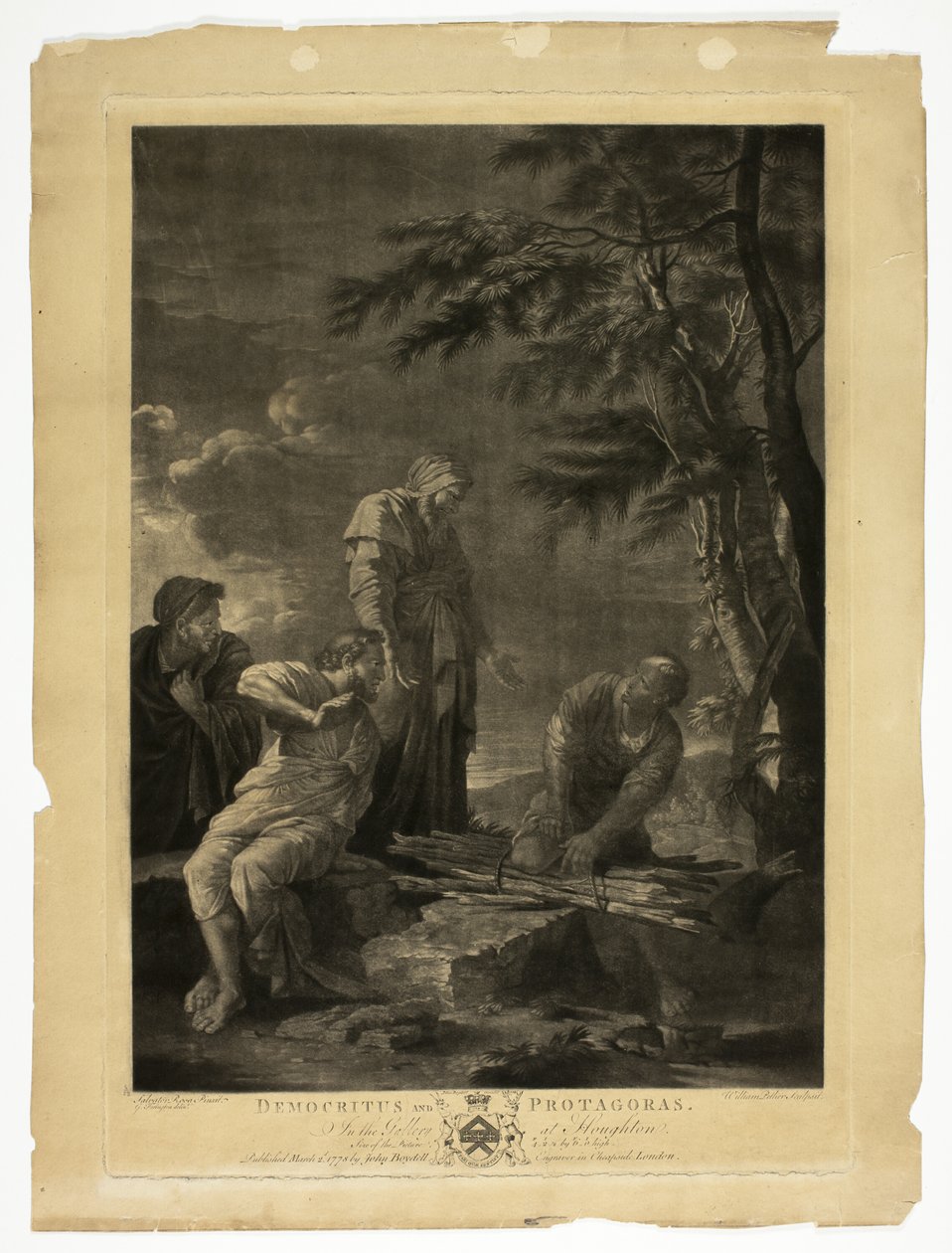 Démokritosz és Prótagorasz alkotó: William Pether