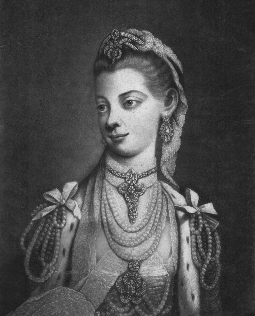 Legkiválóbb Őfelsége, Charlotte, Nagy-Britannia királynője, 1762 alkotó: William Pether