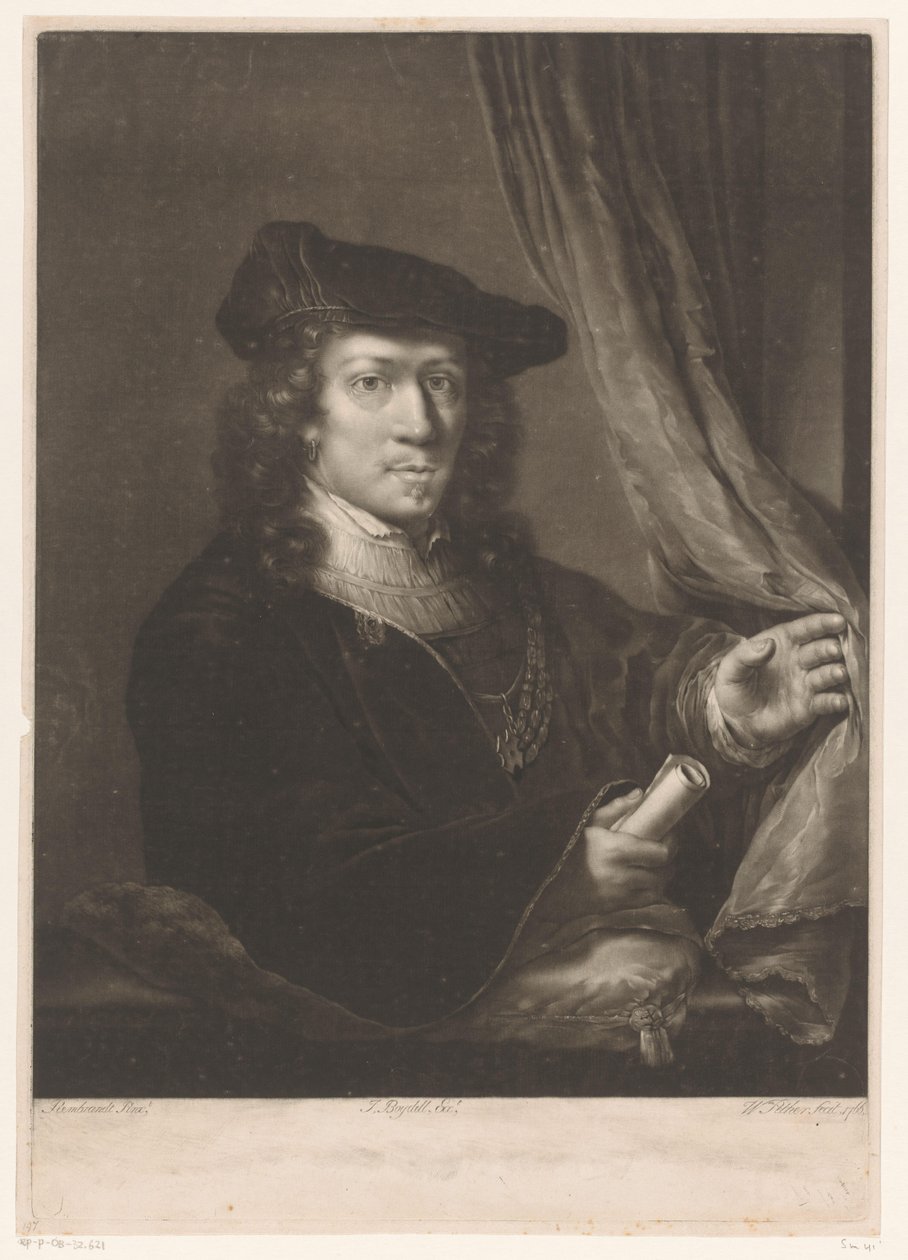 Egy ismeretlen férfi portréja alkotó: William Pether