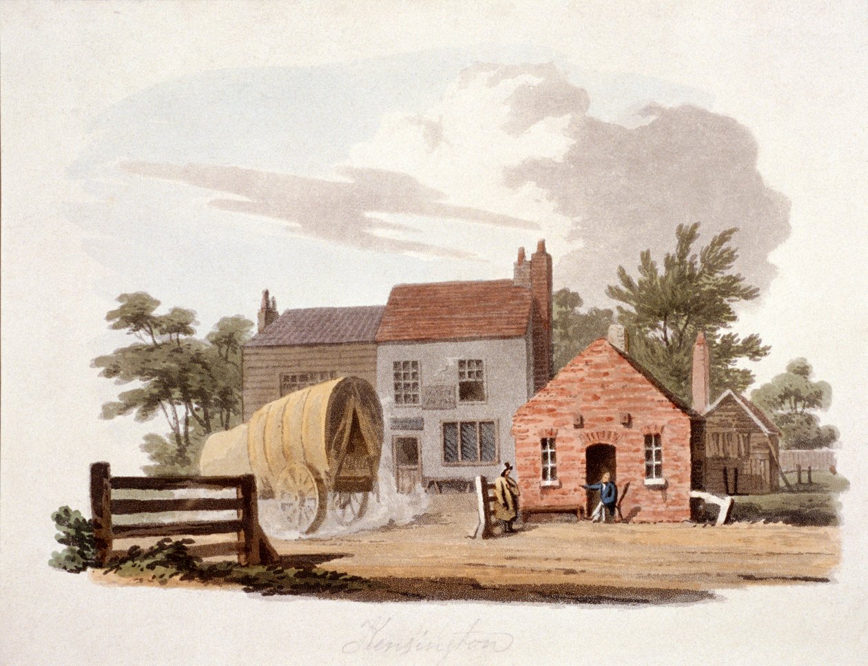 Kensington Turnpike, London, 1810 alkotó: William Pickett