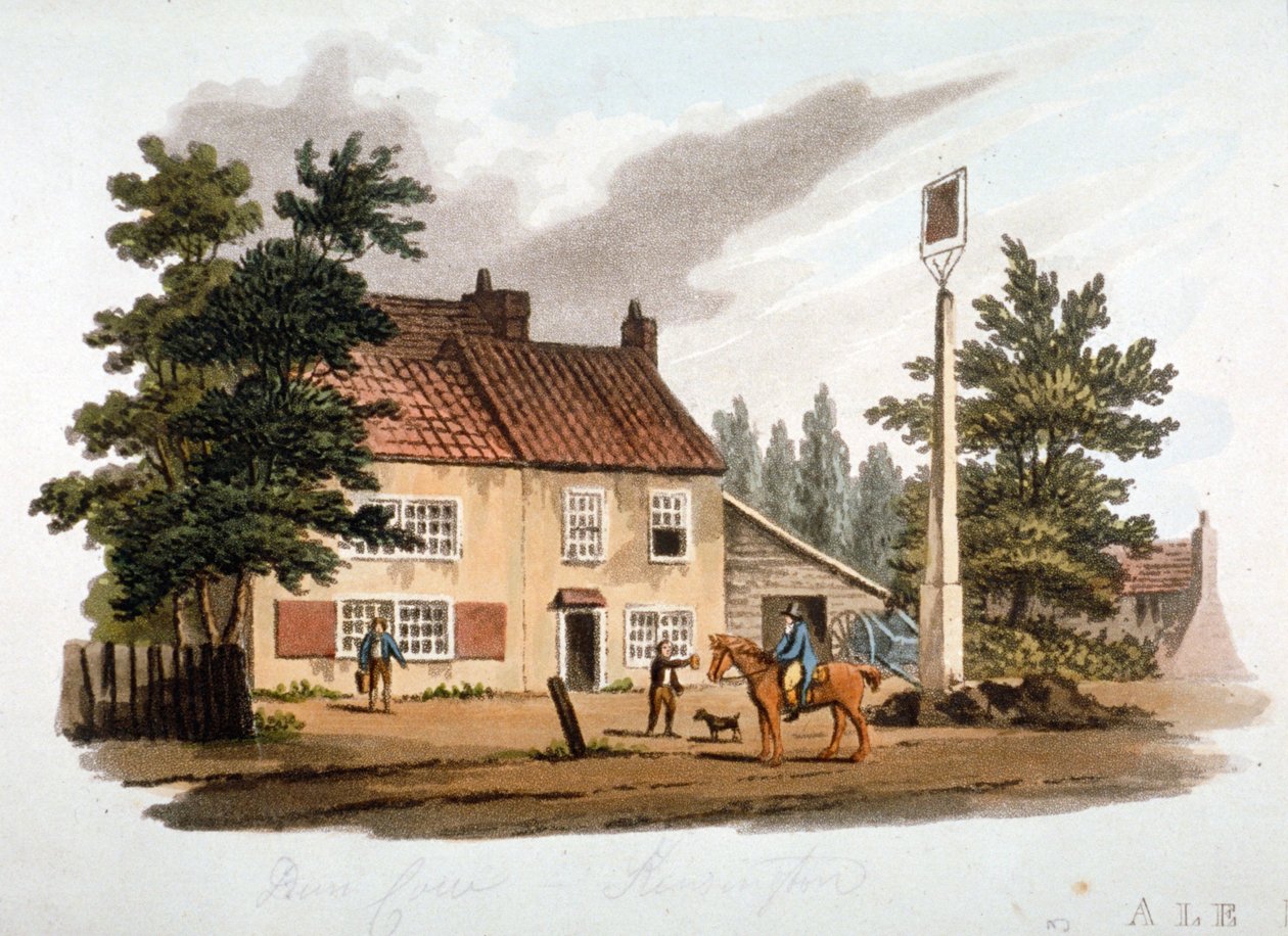 A Dun Cow Inn, Kensington, London, 1810 alkotó: William Pickett