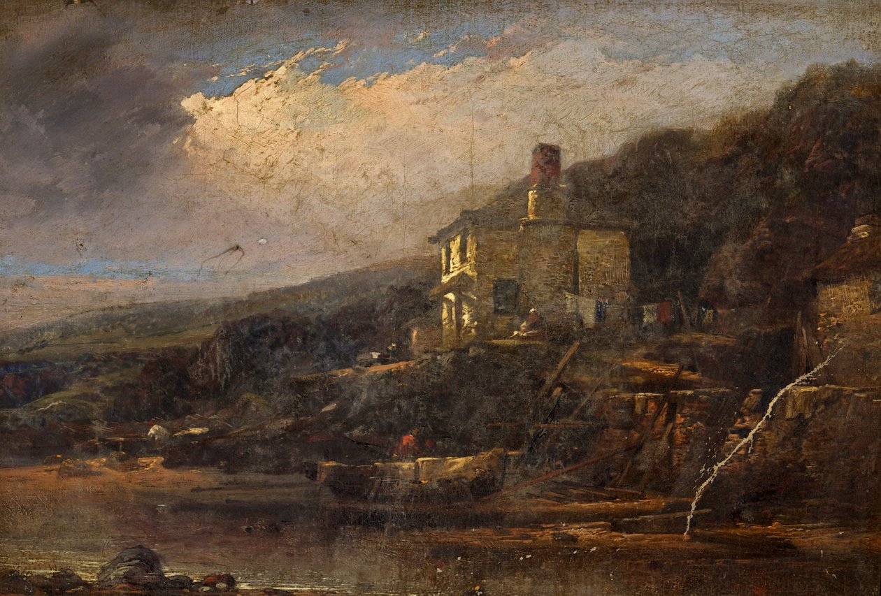 Horgászház, Allsands, Dél-Devon alkotó: William Pitt