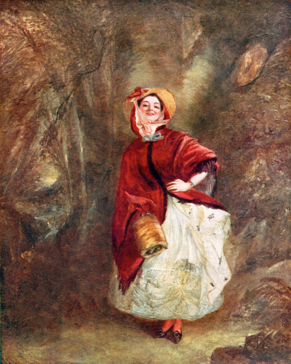 Dolly Varden (színes litográfia) alkotó: William Powell (after) Frith