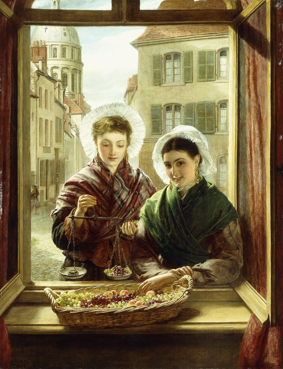 At My Window, Boulogne, 1872 alkotó: William Powell Frith